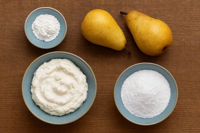 Air Fryer Pear and Chocolate Cake