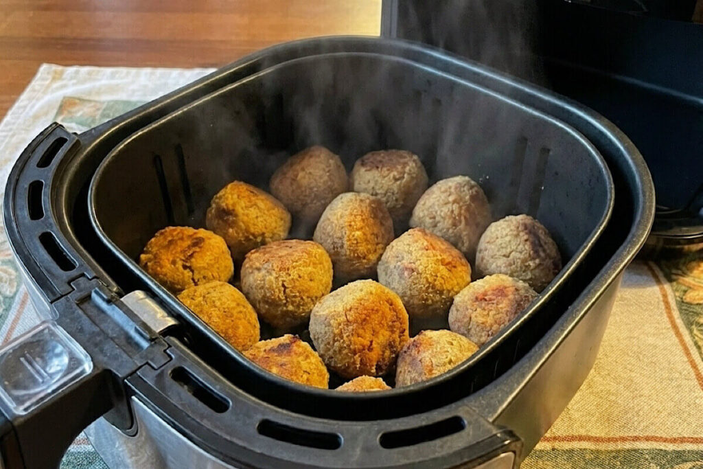 Air Fryer Lentil Meatballs